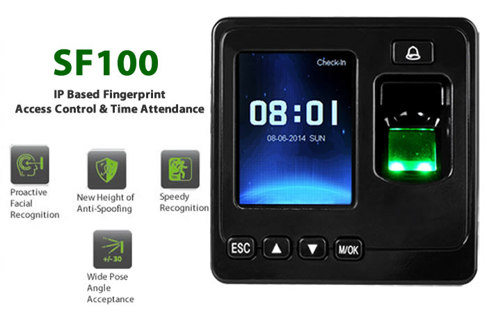 SF100 IP Based Fingerprint Access Control & Time Attendance
